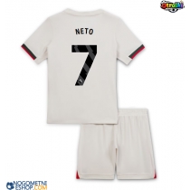 Otroški Nogometni dresi Chelsea Pedro Neto #7 Gostujoči 2025-26 Kratek Rokav (+ Kratke hlače)